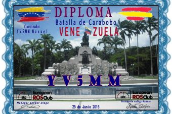 Diploma Conmemoracion Batalla de Carabobo